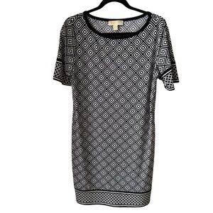 MICHAEL Michael Kors Black and White Geometric Mini Dress